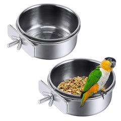 Durable Stainless Steel Parrot Feeder for Happy Birds