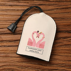 Flamingo Pattern Key Bag Ultra Thin Large Capacity Car Key Case