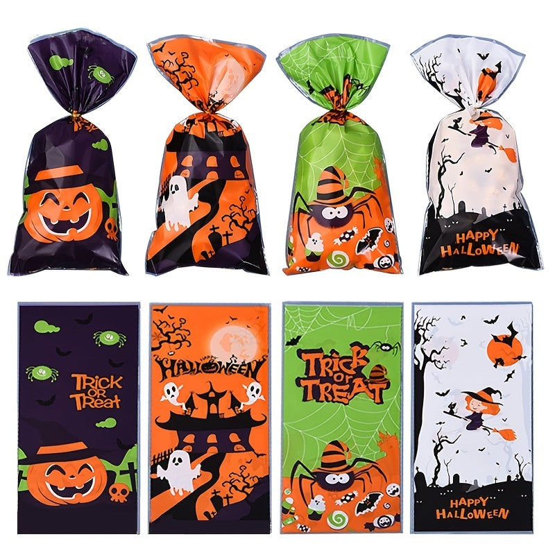 50pcs Halloween DIY Candy Packaging Bag Small Gift Bag Souvenir Bag