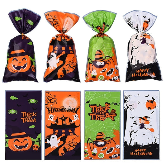 50pcs Halloween DIY Candy Packaging Bag Small Gift Bag Souvenir Bag