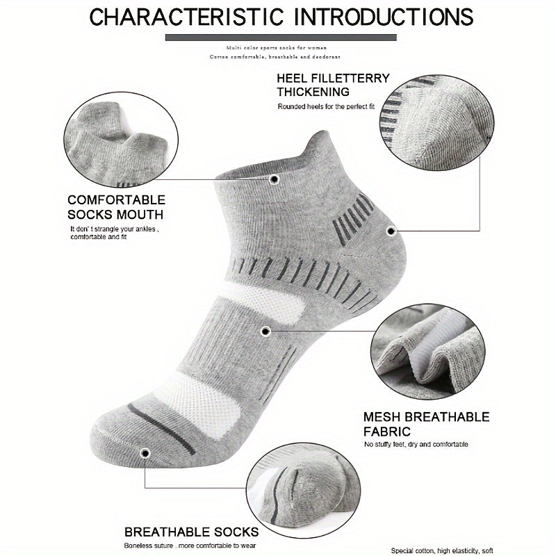 1 Pair Running Ankle Socks Shock Absorbing Sports Socks