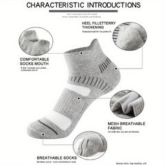 1 Pair Running Ankle Socks Shock Absorbing Sports Socks