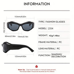 Y2K Wrap Around Sunglasses Futuristic Mirror Lens Glasses