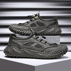 Men's Lace Buckle Walking Shoes Breathable Casual Sneakers