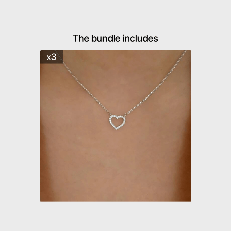 Heart Pendant Necklace Chain Wedding Anniversary Gift