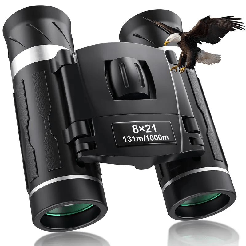8x21 HD High Power Portable Binoculars for Adults Small Mini Folding Binoculars