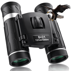 8x21 HD High Power Portable Binoculars for Adults Small Mini Folding Binoculars