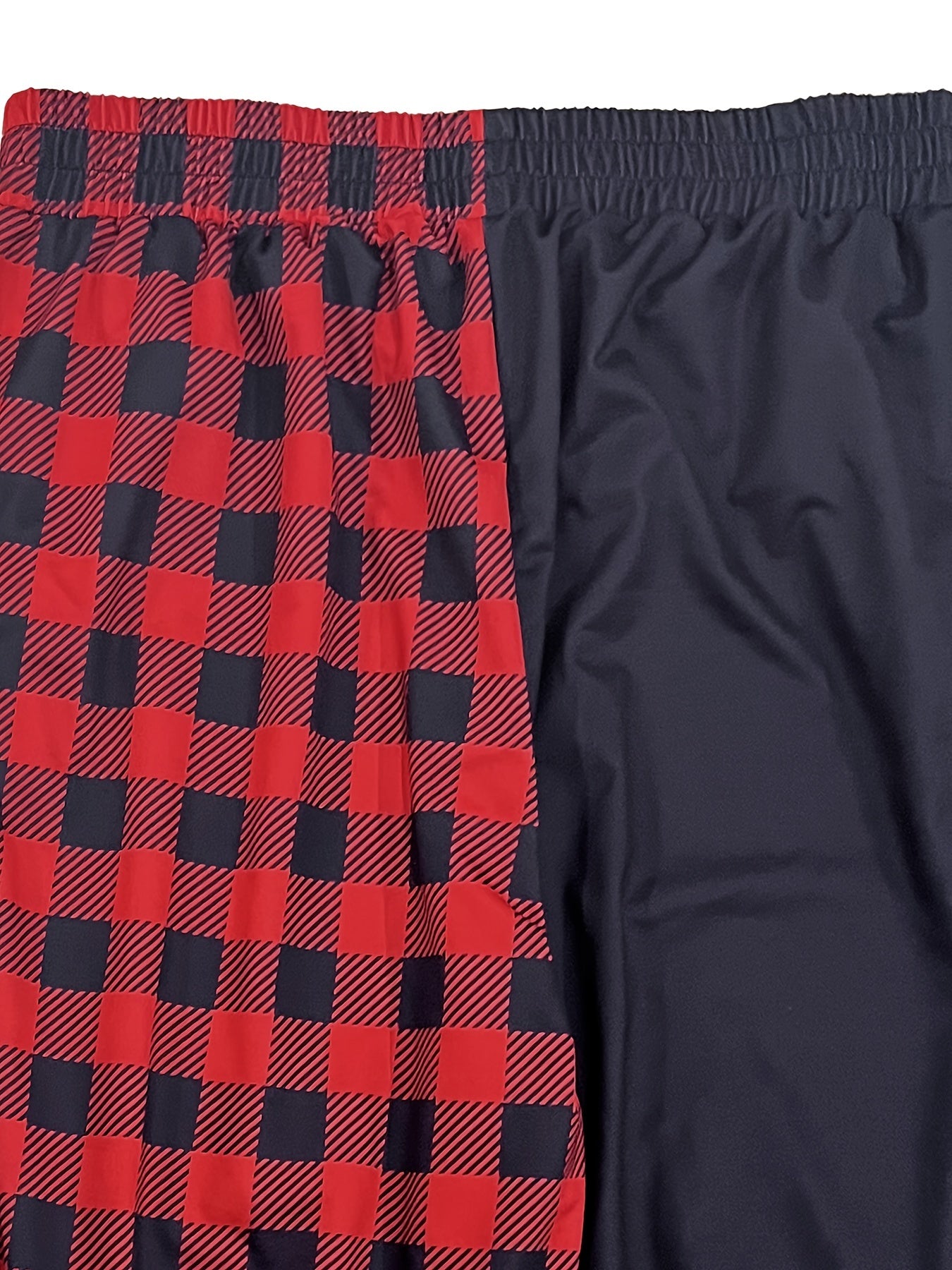  Christmas Colorblock Monster Print Joggers