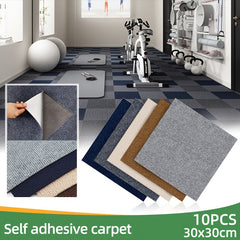 10pcs Adhesive Floor Mats Easy Installation Non Slip DIY Home Decoration