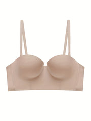 Glossy Thick Cup Everyday Bra Breathable Push Up Intimates Bra