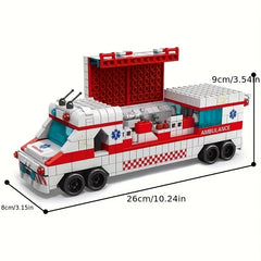 1000Pcs Ambulance Car Building Blocks Model Toy