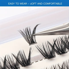 Wispy Soft Natural Look Cluster Lash Mini D Curl Individual Lashes