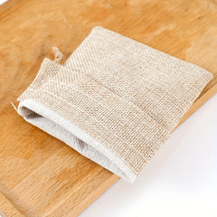 5pcs Hemp Strap Drawstring Gift Packaging Bag for Jewelry Storage