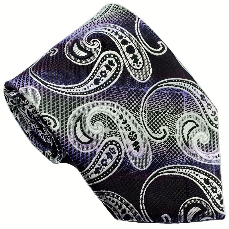 Men's Golden Floral Necktie Classic Print 9.4 cm
