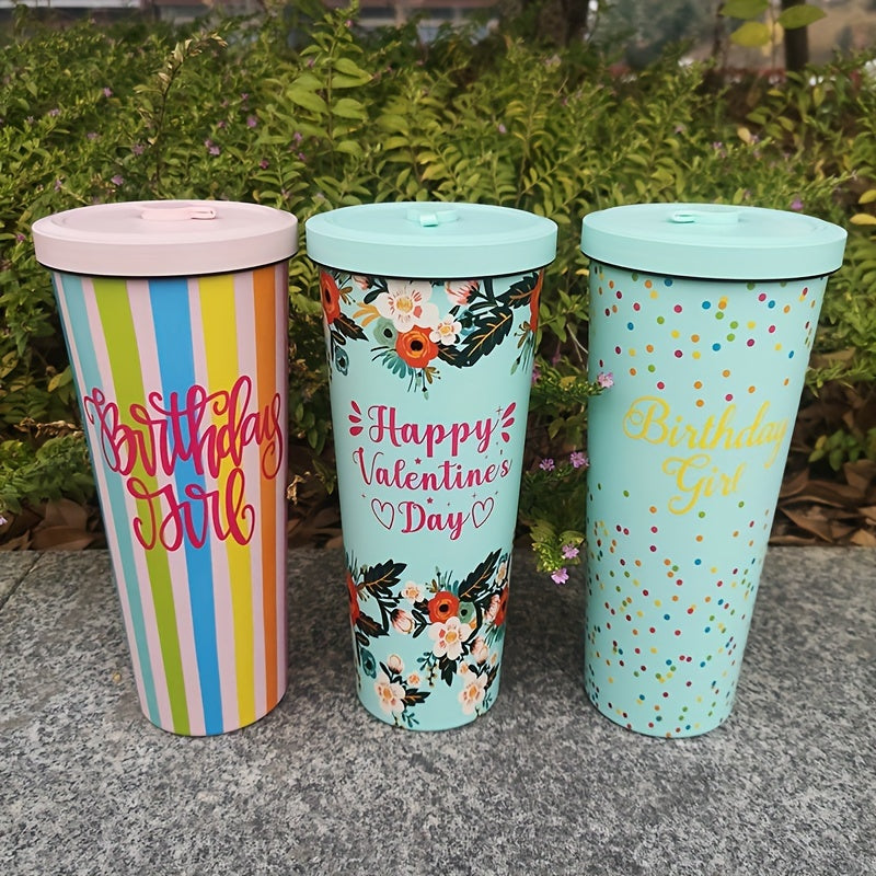 30oz Stainless Steel Vacuum Insulated Cup with Straw
