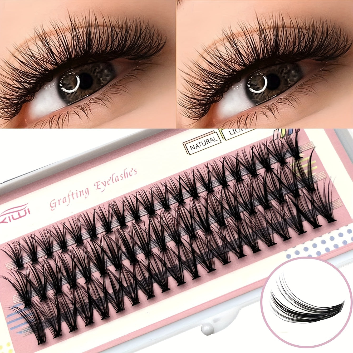 60 Cluster Lashes 30D C Curl 10 12 14 16mm Individual Lash Extensions