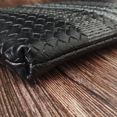 Men's Clutch Bag Large Capacity Woven Handbag Envelope Business Wear
