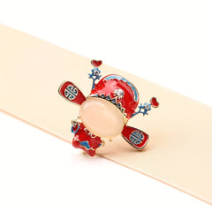Lovely Drip Oil Red Men Brooch Cartoon Bag Accessories