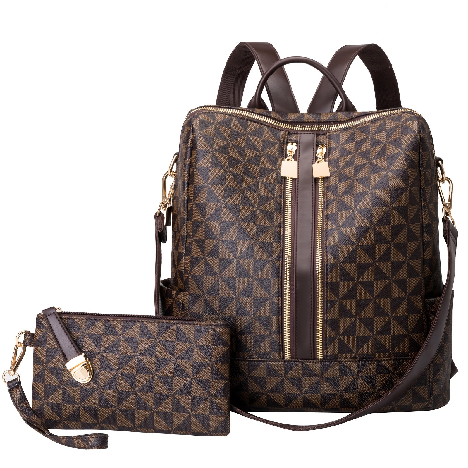 Women's Printed Anti-theft Backpack Large Capacity Leisure Bag