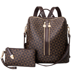 Women's Printed Anti-theft Backpack Large Capacity Leisure Bag