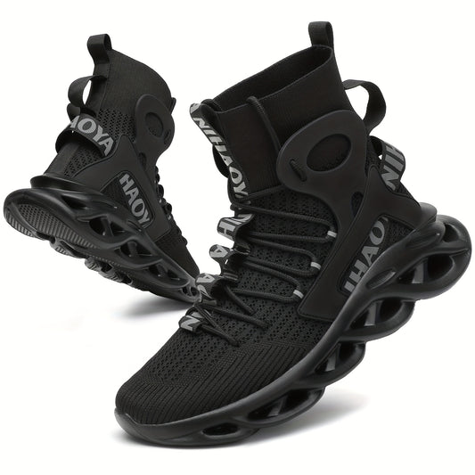 Men's High Top Blade Sneakers For Jogging Tennis Gym