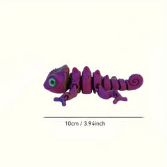 3D Printed Chameleon Jointed Model Gradient Perfect Gift for Christmas