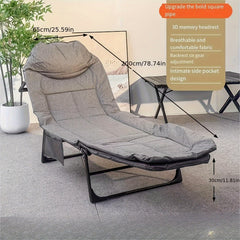 Portable Folding Bed for Office Nap and Camping Picnic