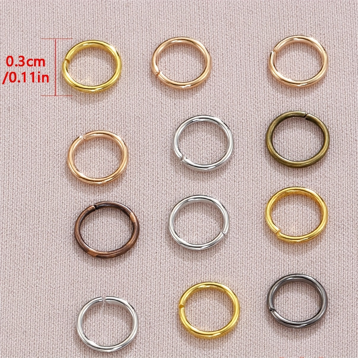 200 Mixed Jump Rings Various Colors Metal Connection Rings Jewelry Chain