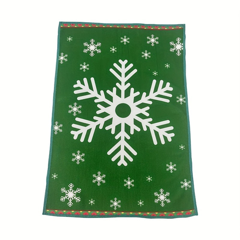 Christmas Pattern Fingertip Towel Soft Absorbent Hand Wipe