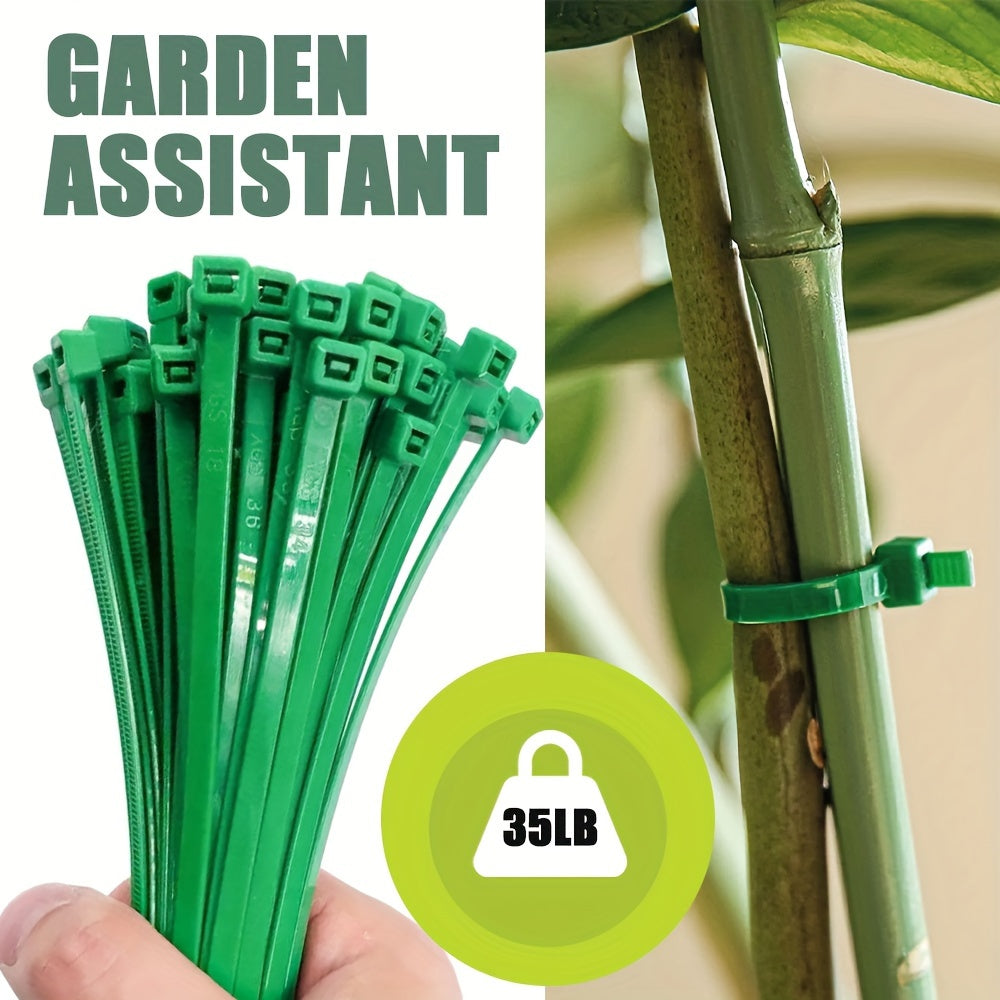 100pcs 500pcs Green Heavy Duty Gardening Zip Ties Self Locking Cable Ties