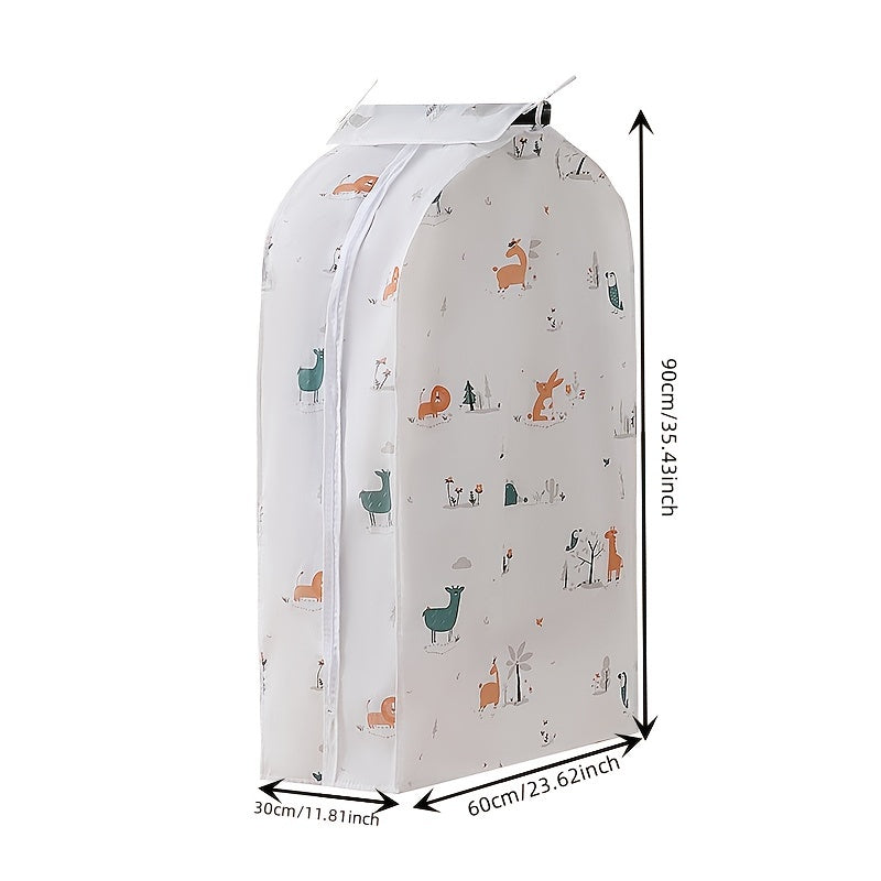 3D Animal Printed Hanging Clothes Bag Dustproof Wardrobe Garment Cover
