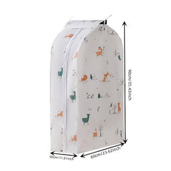 3D Animal Printed Hanging Clothes Bag Dustproof Wardrobe Garment Cover