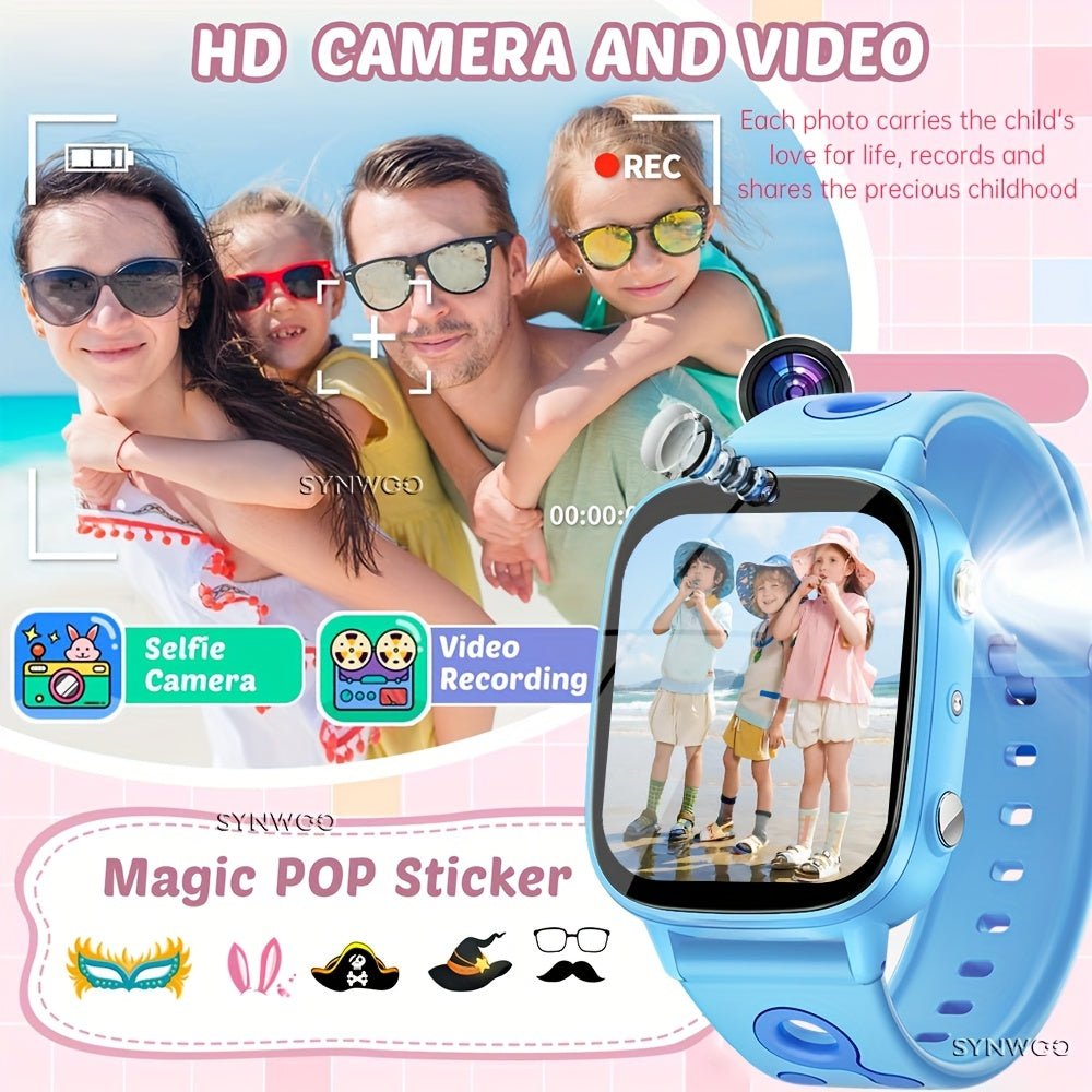 Synwoo Kids Smart Watch Full Touch Control 26 Games LED Flashlight Waterproof