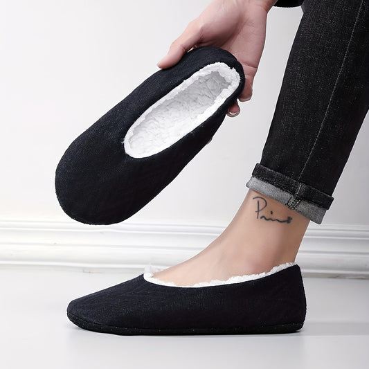 Men's Cozy Anti-Skid House Slippers Winter Indoor Shoes