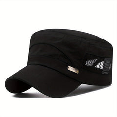 Flat Top Baseball Dad Sun Cap Adjustable Outdoor Sports Cap
