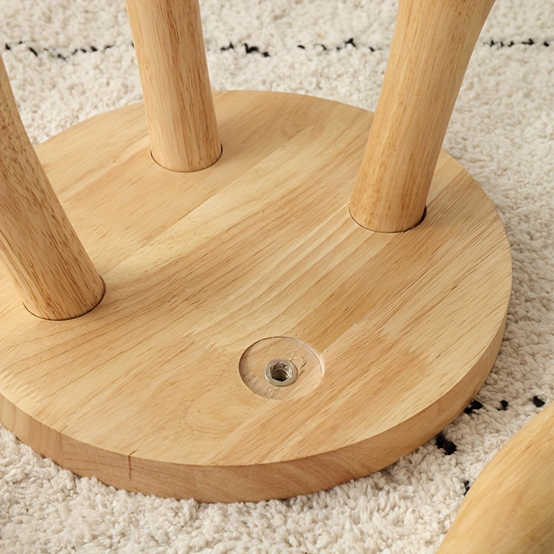 Detachable Solid Wood Stool Round Small Stool Modern Foyer Shoe Changing Stool