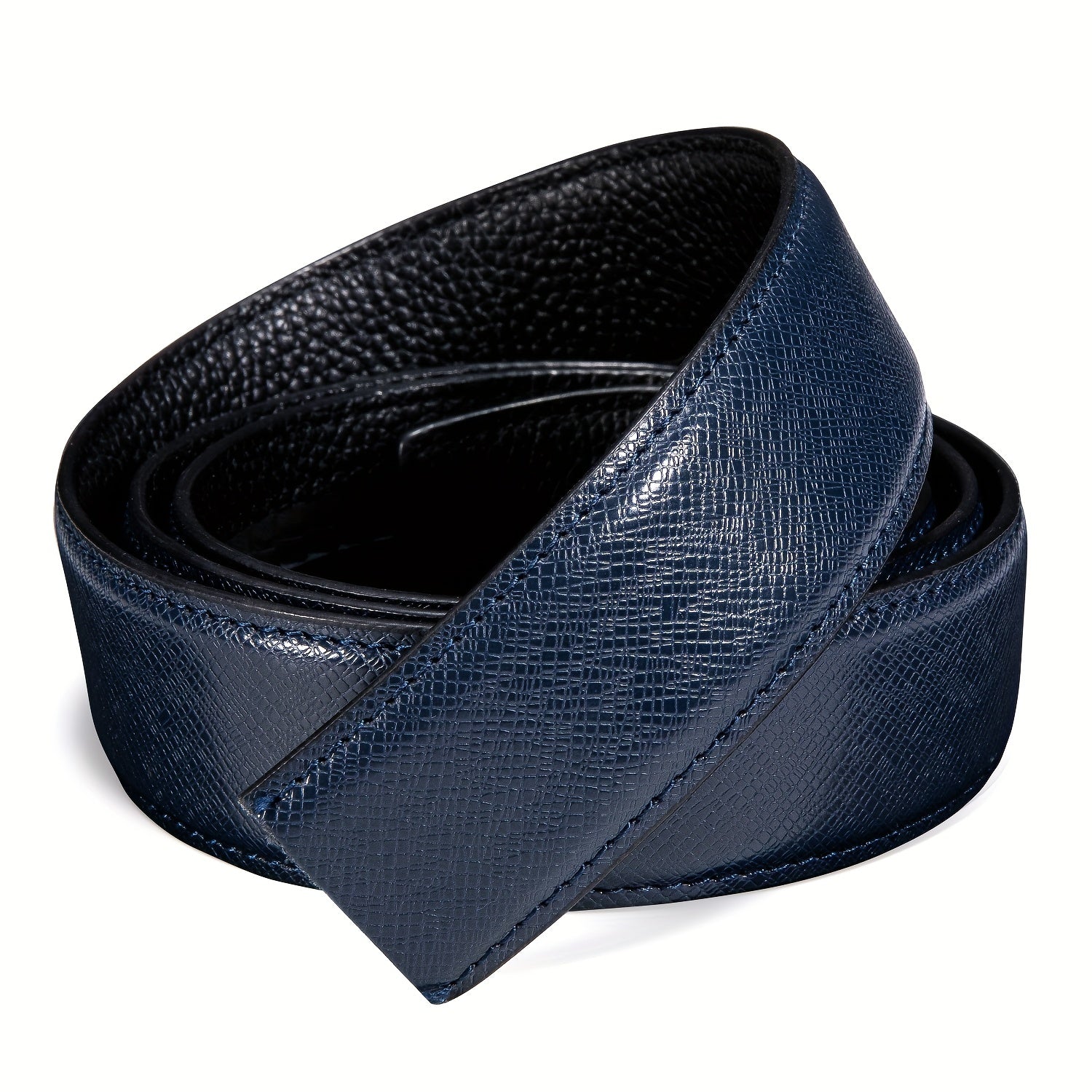 Men's Leather Belt Waist Stap Without Buckle Durable Business Fit