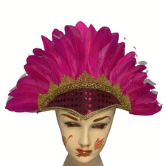 Colorful Feather Headdress for Halloween Show Party