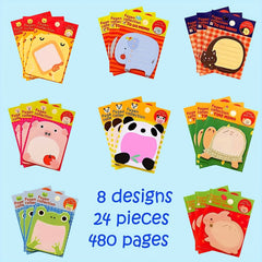 24pcs Cute Animal Sticky Notes for Students Giveaway