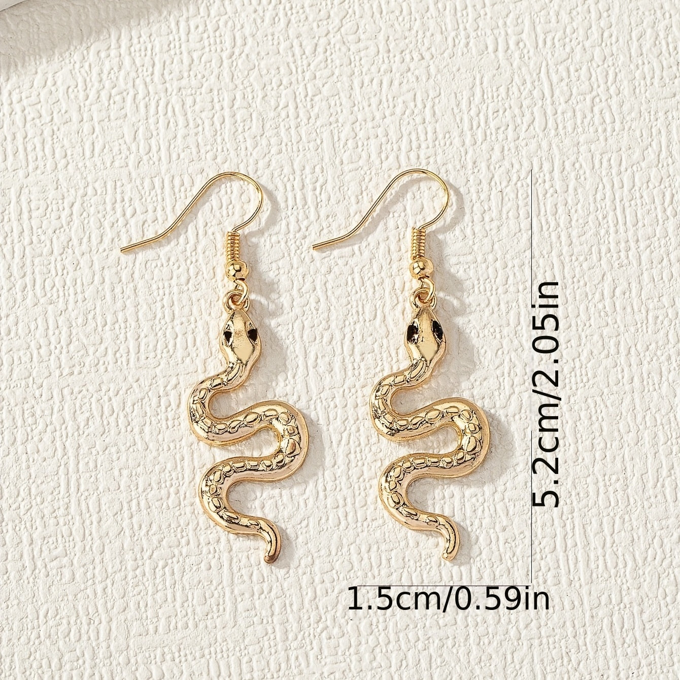 Minimalist Snake Shaped Earrings For Men, Daily Decoration