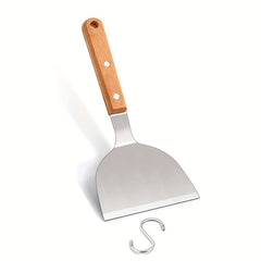 Stainless Steel Grill Hamburger Shovel Hook Grilling Spatula