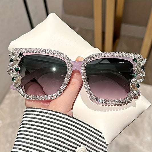 Glitter Rhinestone Cat Eye Sunglasses UV400 Sun Shades