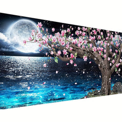 DIY 5D Diamond Art Kit Moon Tree 80 01x40 Full Round Painting Ornament