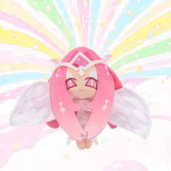Pink Plush Anime Character with Wings & Crown Stuffed Toy