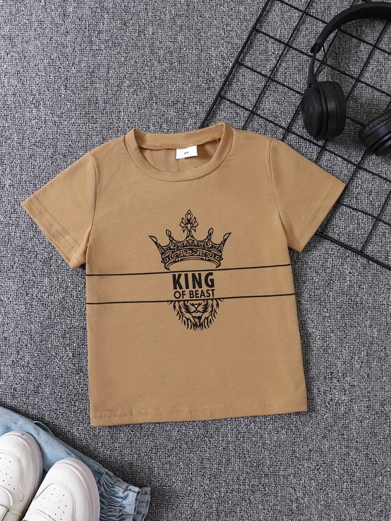 Cute Lion Head Printed Baby T-shirt
