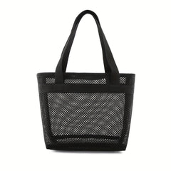 Large Capacity Mesh Beach Tote Bag Lightweight PVC Storage Bag