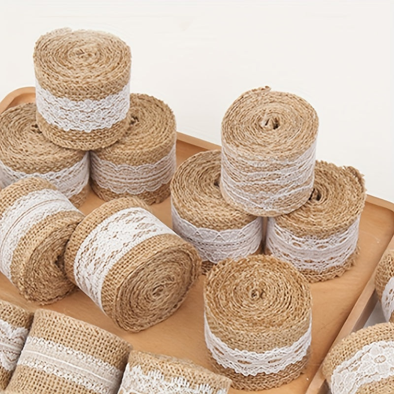 1pc Lace Fabric DIY Wedding Craft Linen Roll Decoration