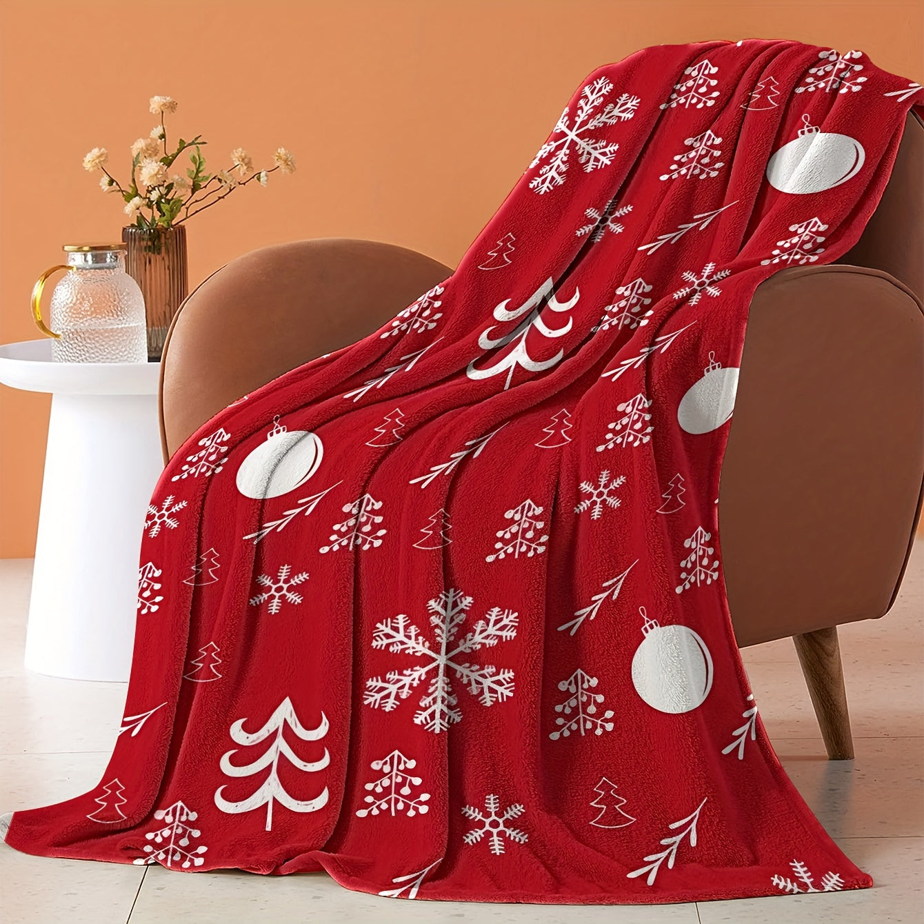 Christmas Flannel Throw Blanket Soft Cozy for Sofa Couch