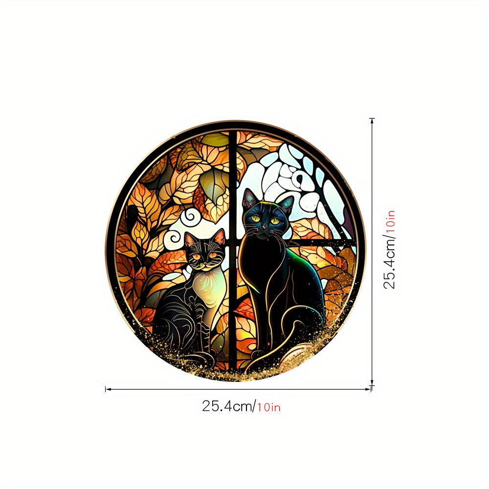 Halloween PVC Window Sticker Double sided Pumpkin Castle Cat Birds Decor