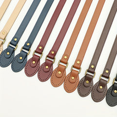 1pc DIY PU Leather Porous Threading Bag Handle